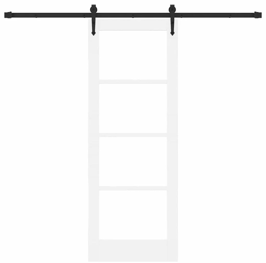 Porta Deslizante vidaXL com Conjunto de Ferragens 'ORKDAL'Branca 73.5x