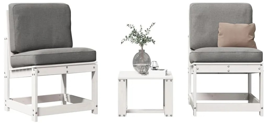 Conjunto de Jardim - 2 Poltronas e 1 Mesa - Madeira de Pinho Maciça -