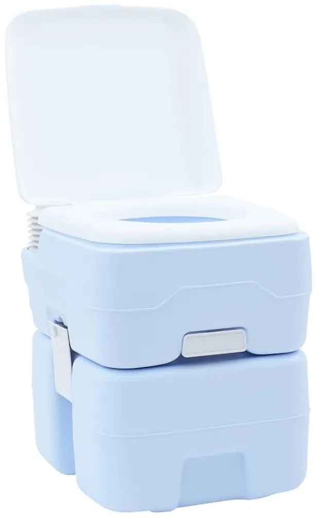 Luz de Casa de Banho Portátil vidaXL Azul e Branca Plástico 20 L
