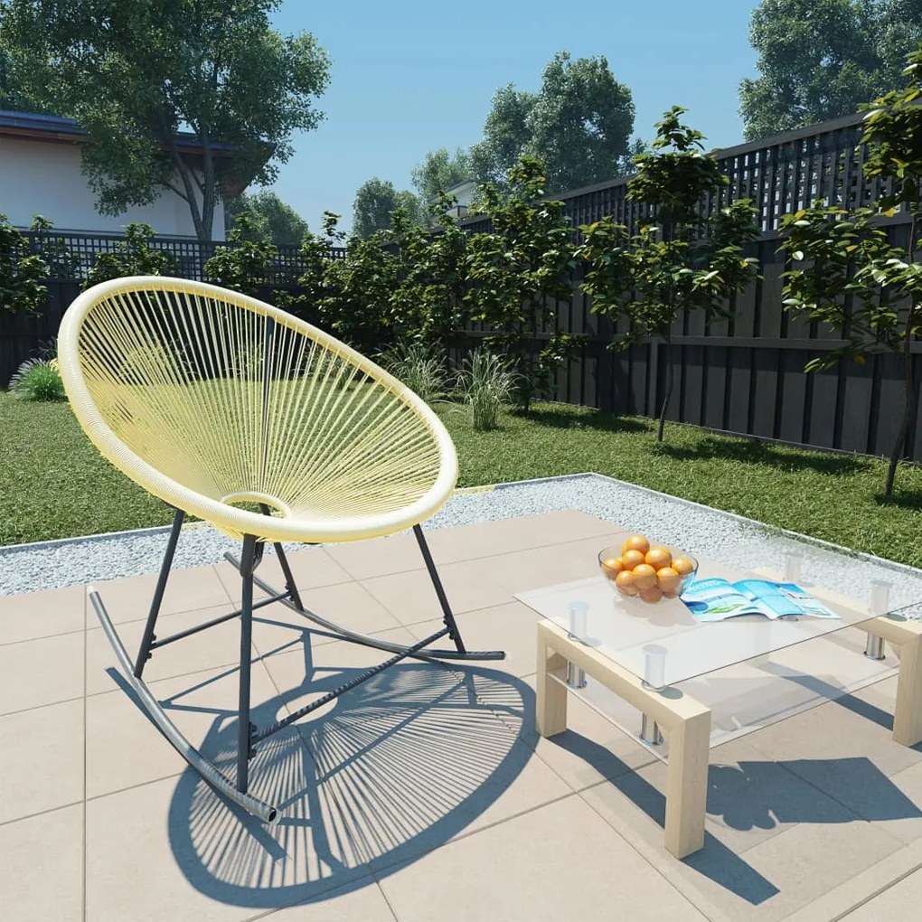 vidaXL Cadeira Acapulco para jardim vime PE bege