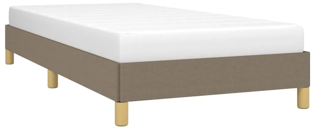 Estrutura de cama 100x200 cm tecido cinza-acastanhado