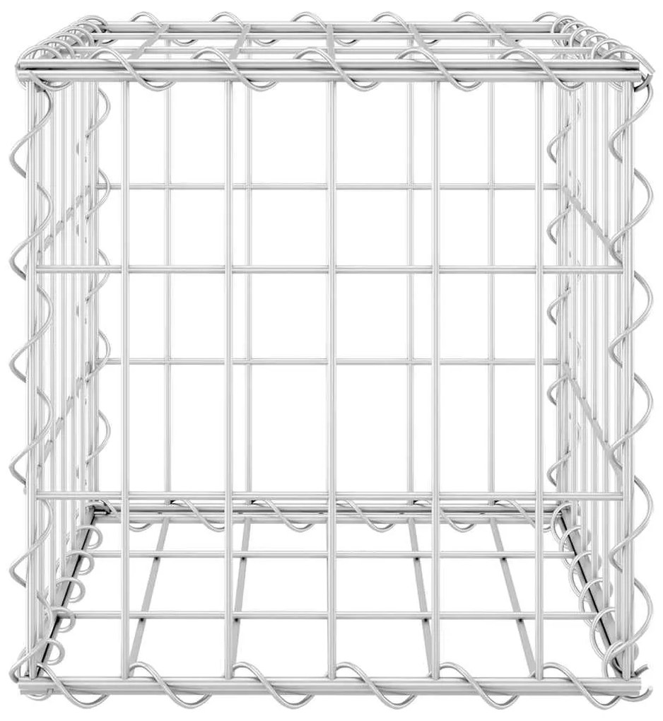 Canteiro elevado/cubo gabião 30x30x30 cm fio de aço