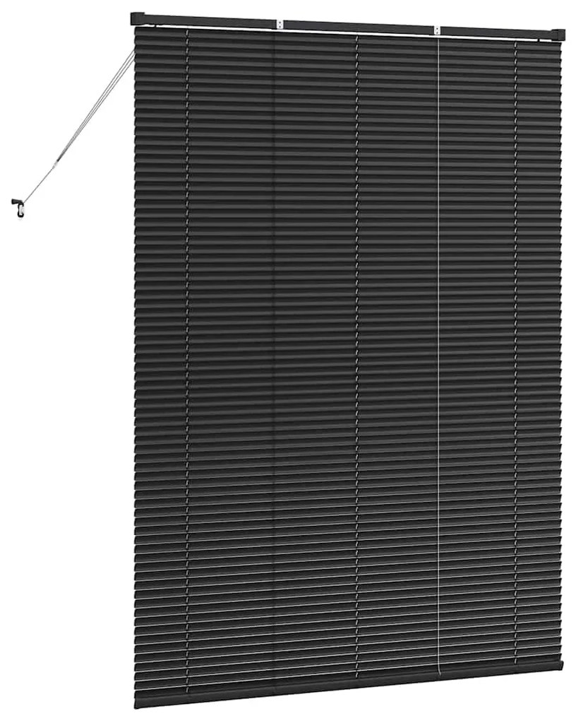 Persiana de Janela com cortinas Outros Manual Preto 135 x 175 cm Alumí