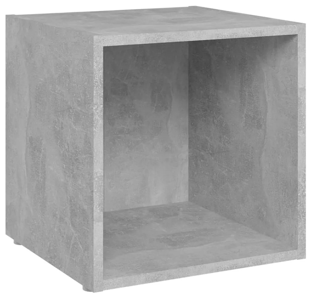 6 pcs conjunto de móveis de TV derivados madeira cinza cimento