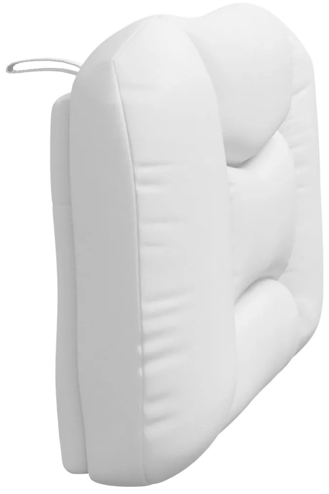 Almofadão de cabeceira 80 cm couro artificial branco