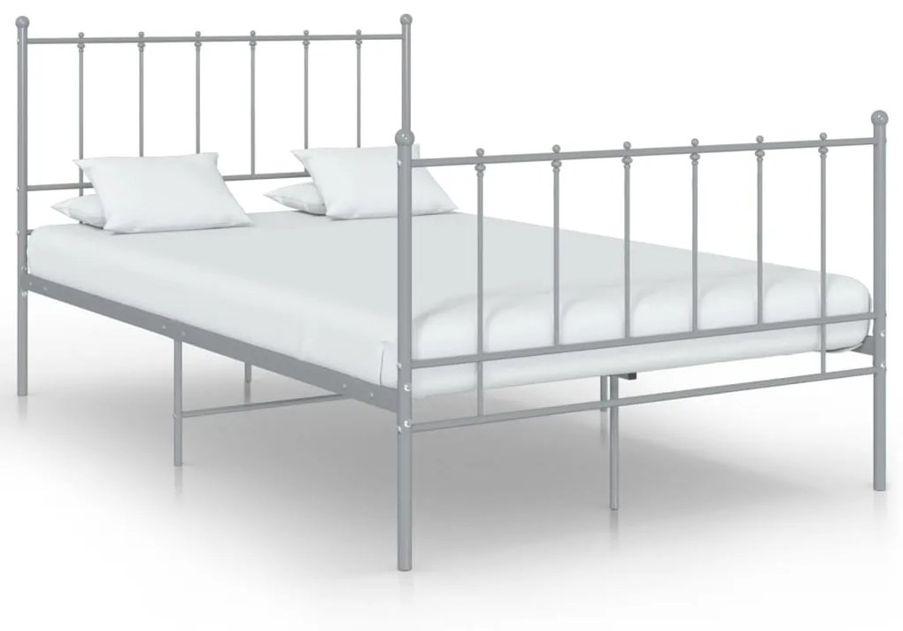 vidaXL Estrutura de cama 120x200 cm metal cinzento