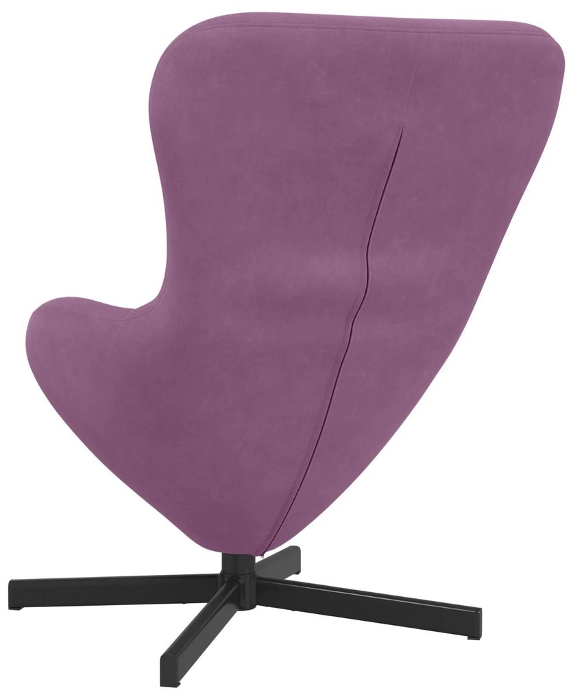 Cadeira Ovo vidaXL Veludo Roxo