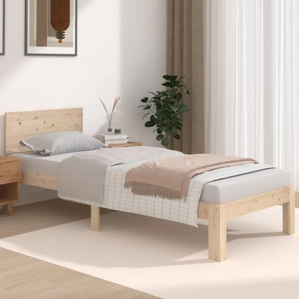 810455 vidaXL Estrutura de cama pequena solteiro 75x190 cm madeira maciça