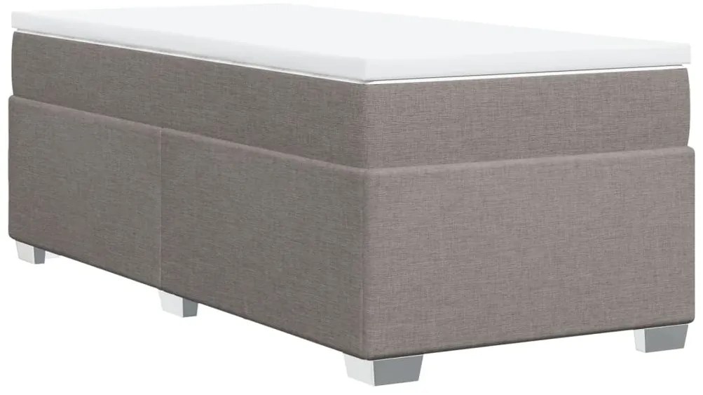 Cama com molas/colchão 80x200 cm tecido castanho-acinzentado