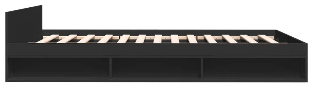 Estrutura cama c/ gavetas 120x190 cm derivados de madeira preto