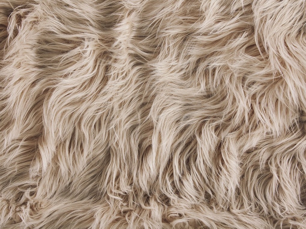 Manta em acrílico castanho claro 200 x 220 cm DELICE Beliani