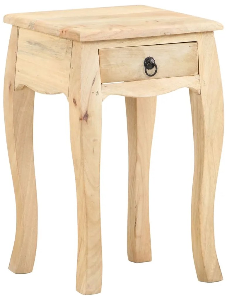 Mesa de cabeceira 28x28x46 cm madeira de mangueira maciça