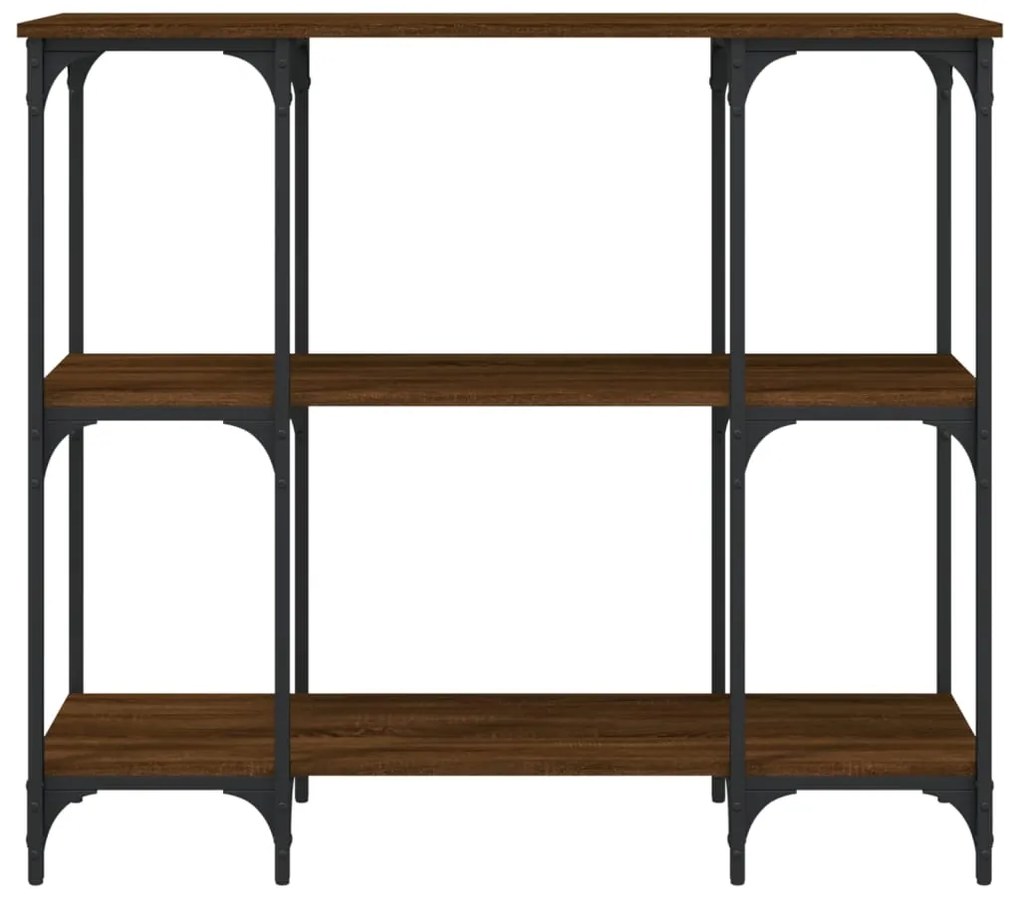 Mesa consola 102x35x90cm derivados de madeira carvalho castanho