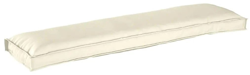 Cushions de Palete para Banco 2 pcs Creme 150x40x8 cm Tecido Oxford
