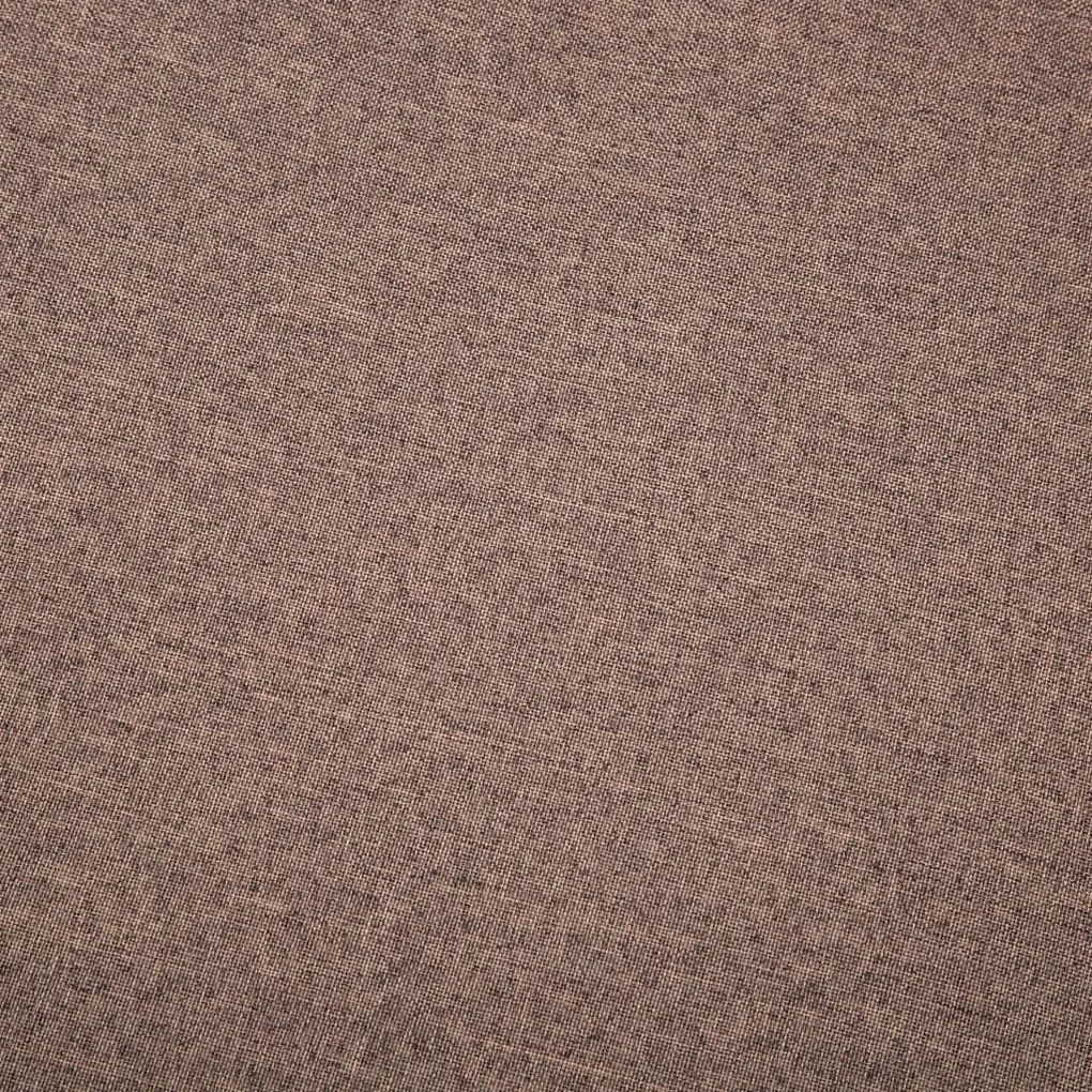 Sofá de 3 lugares estofos de tecido 172x70x82 cm castanho