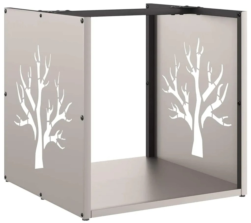 Rack Lenha 40x40x40 cm aço resistente às intempéries