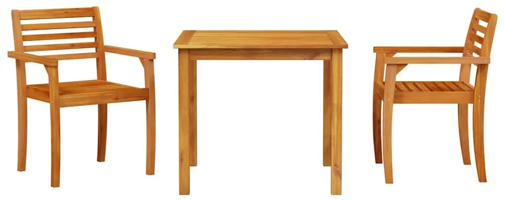 Conjunto de Jantar de Jardim 3 pcs 85 x 85 x 75 cm