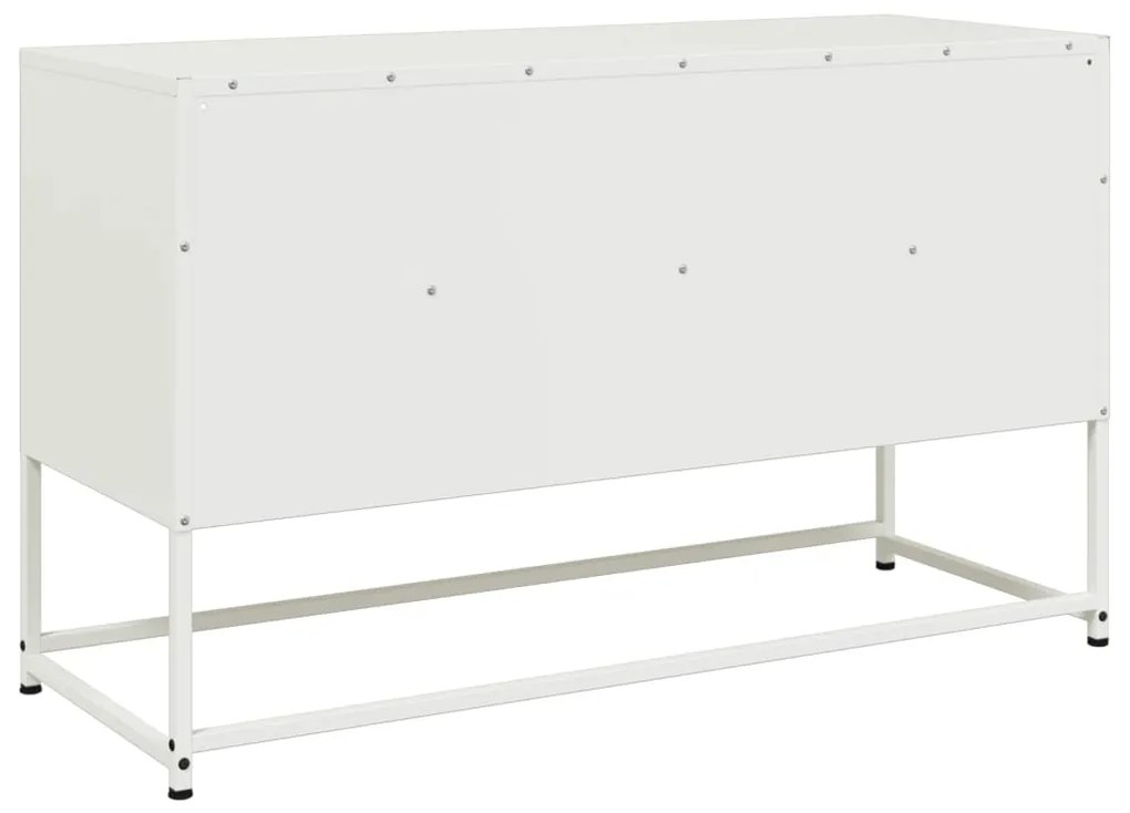 Móvel de TV 100,5x39x60,5 cm aço branco