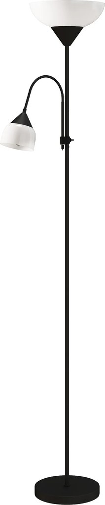 HOMCOM Iluminador superior, Luminária de chão mãe-e-filho, lâmpada alta com 3 temperaturas de cor e pescoço de cisne flexível, Preto | Aosom Portugal