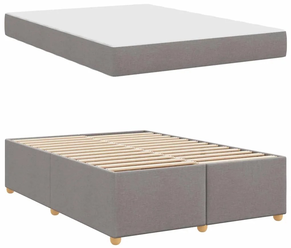 Estrutura da Cama Cinzento-acastanhado 160 x 200 cm tecido