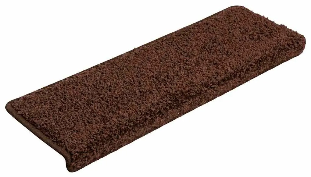 Tapetes de escadas 30 pcs 65x21x4 cm castanho