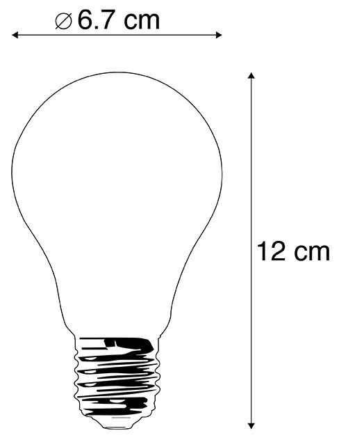 Conjunto de 5 Lâmpada E27 l LED A67 opala 8W 900 lm 2700K