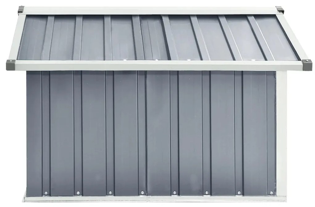 Abrigo para corta-relva 92x97x63 cm aço galvanizado cinzento