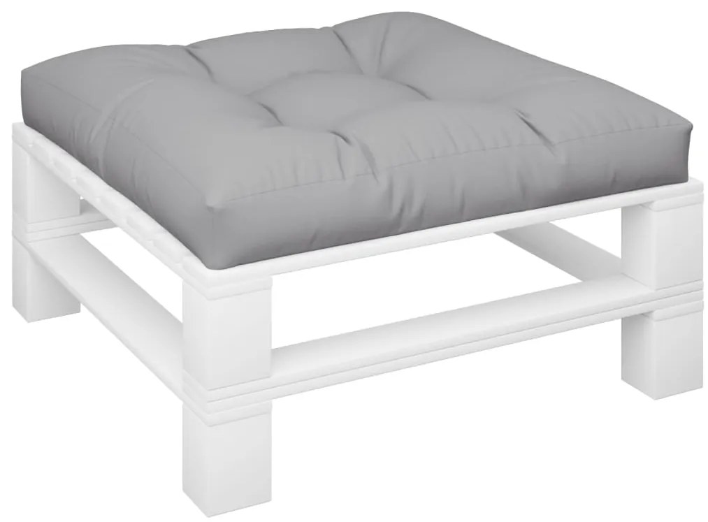 Almofadão para sofá de paletes 80x80x12 cm tecido cinza