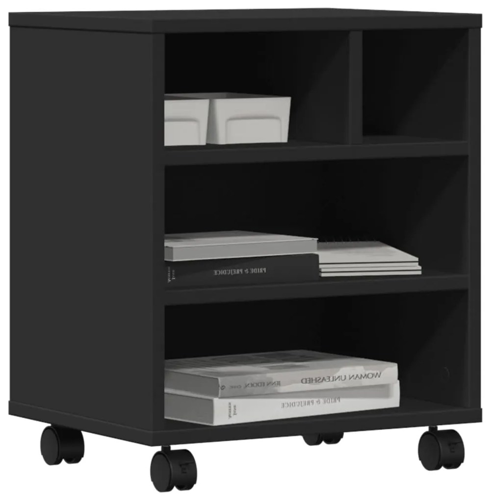 Suporte para impressora com rodas 41x32x48 cm preto