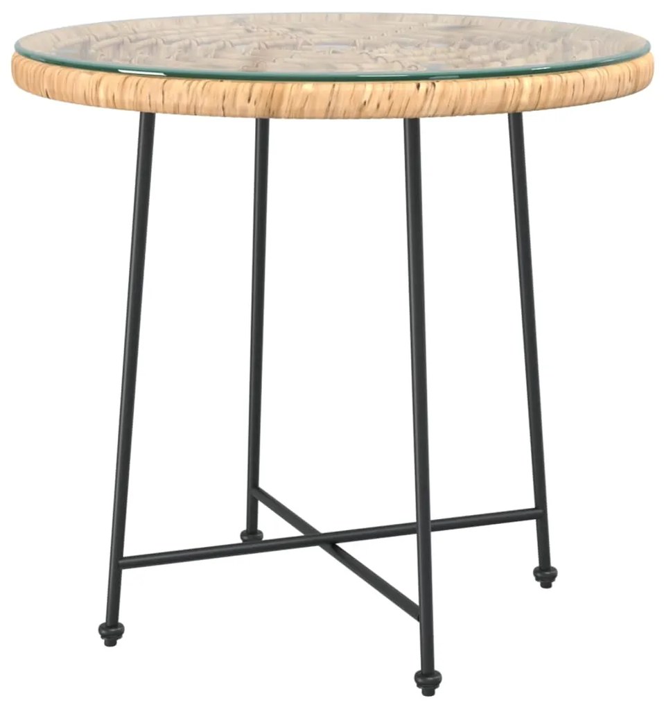 5 pcs conjunto de jantar p/ jardim vime PE
