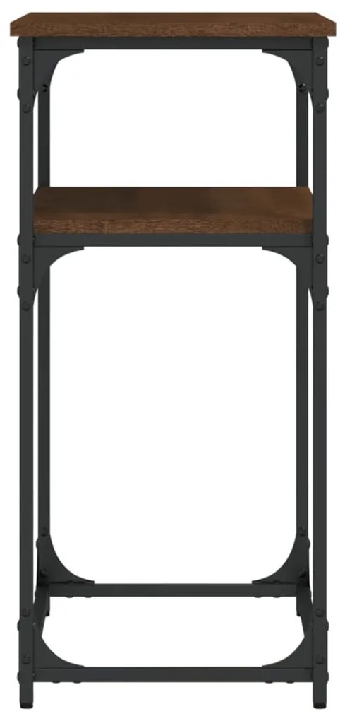 Mesa consola 75x35,5x75 cm derivados madeira carvalho castanho