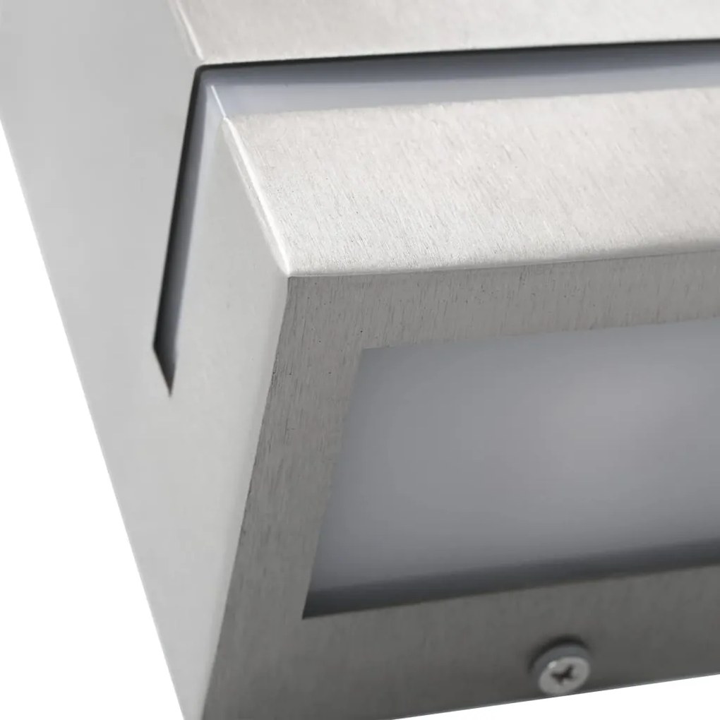Candeeiros de parede exterior 2 pcs 35 W retangular prateado