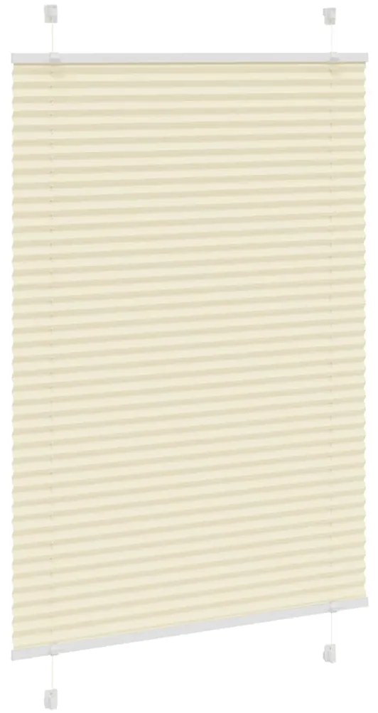 Creme Plissada Cega 85x150 cm Largura Tecido 84,4 cm Poliéster