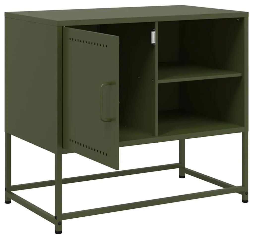 Móvel de TV 68x39x60,5 cm aço verde azeitona