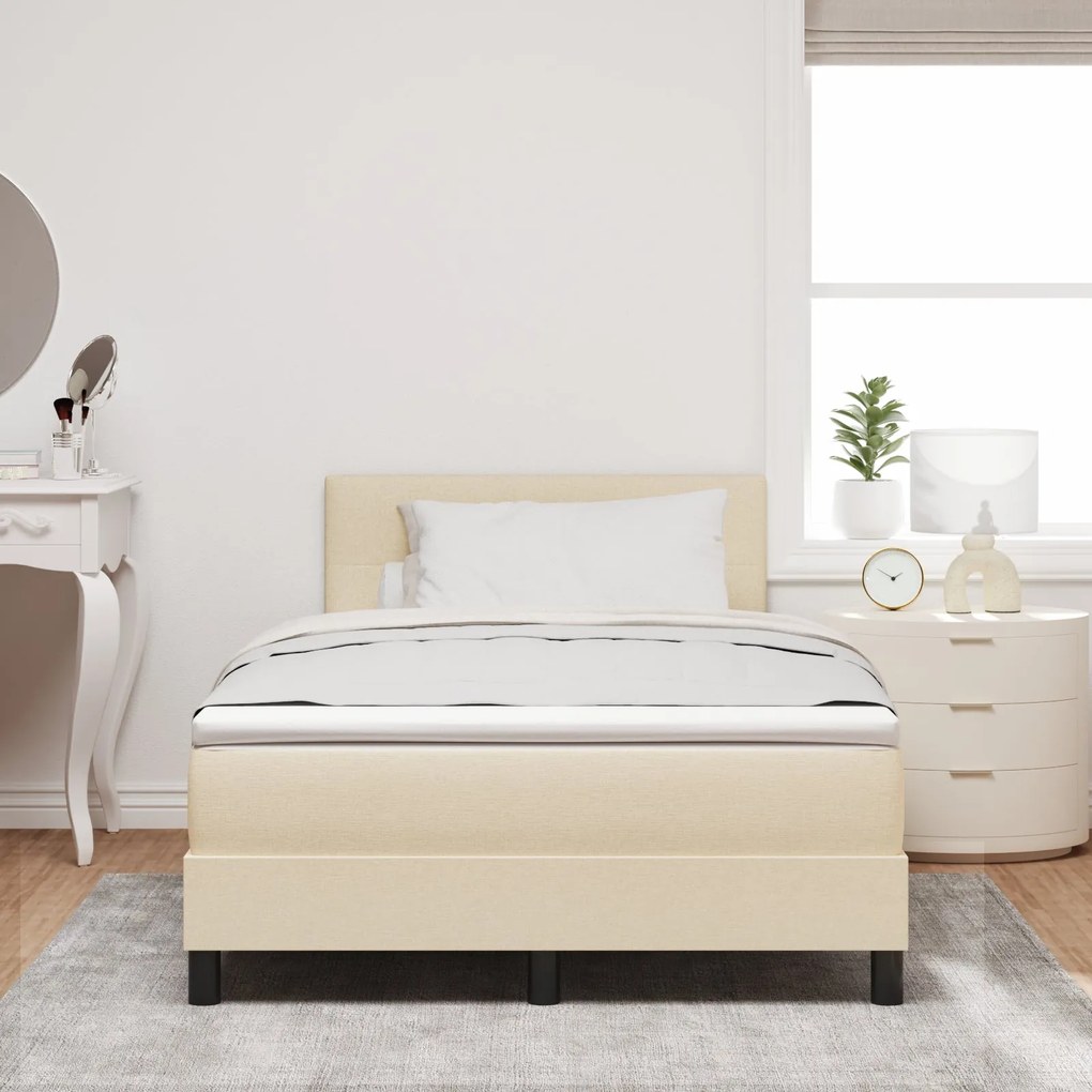 Cama Box com Colchão Cream 120x200 cm Tecido