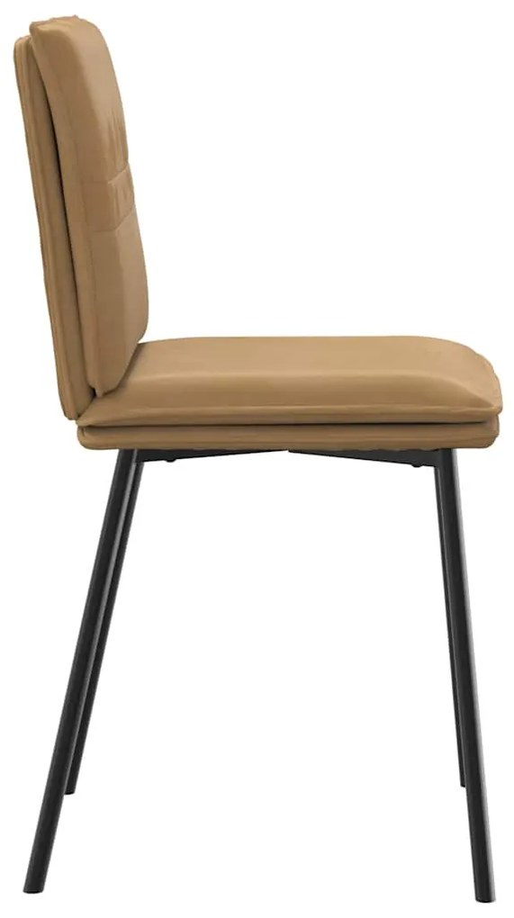 Cadeiras de jantar 4 pcs veludo castanho