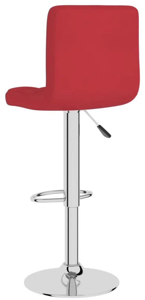 Bancos de bar 2 pcs tecido vermelho tinto