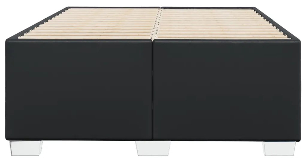 Estrutura de cama 120x200 cm couro artificial preto