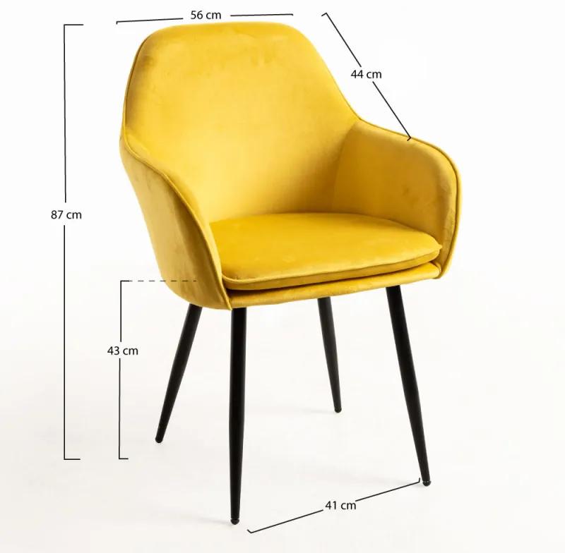 Cadeira Chic Black - Amarelo