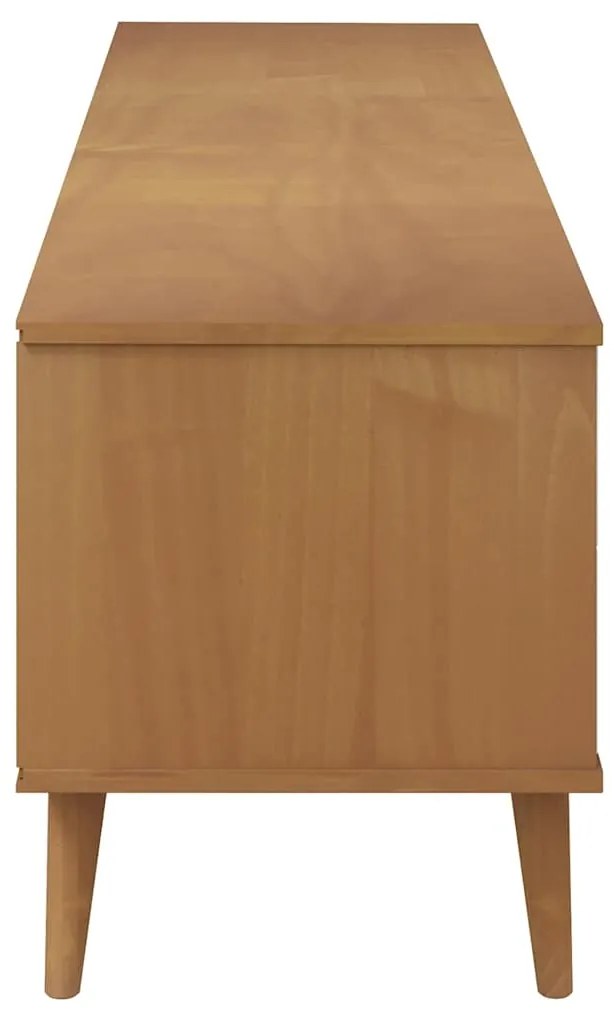 Móvel de TV MOLDE 158x40x49 cm pinho maciço castanho