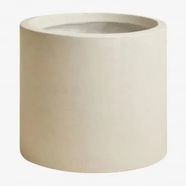 Vaso De Flores Exterior Em Cimento Aurevi Ø35 Cm & Off-white - Sklum