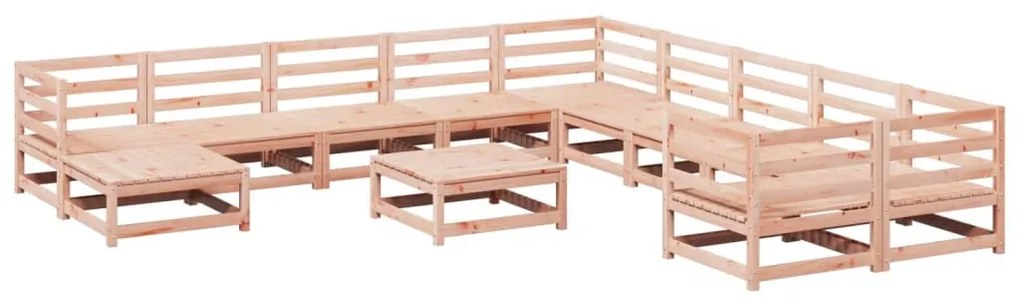 vidaXL 12 pcs conjunto sofás jardim madeira abeto-de-douglas
