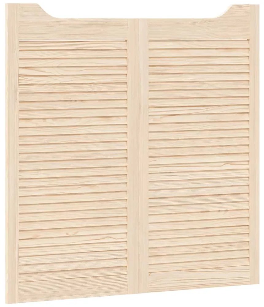 Portas de batente design de persiana 2-Par pinho maciço