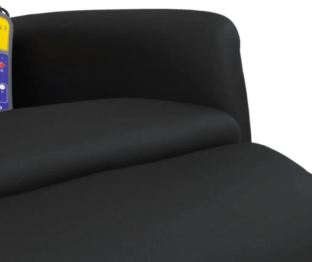 Cadeira massagens reclinável c/apoio pés couro artificial preto