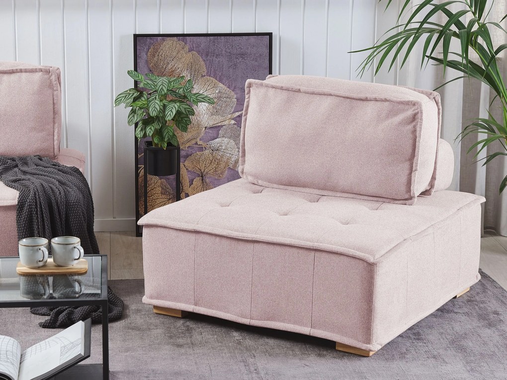 Conjunto de sofás modular para 4 pessoas em rosa TIBRO Beliani