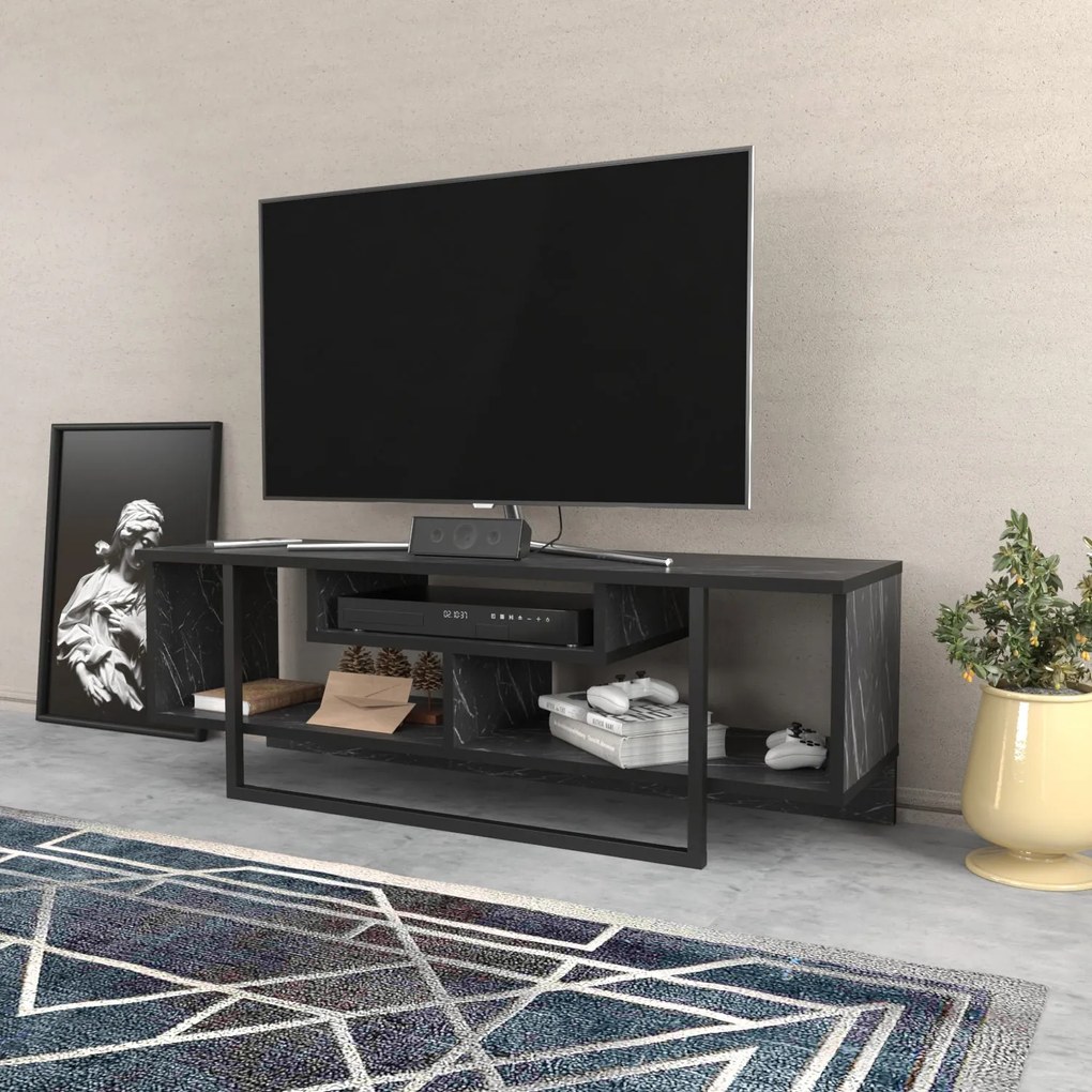Móvel TV Asal – Preto – 120 cm