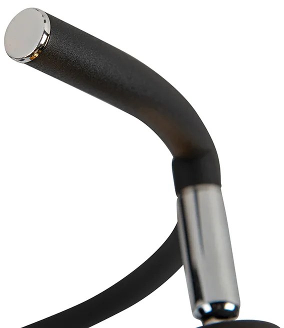 LED Candeeiro de teto inteligente moderno preto incl. 3 WiFi B35 - Lofty Moderno