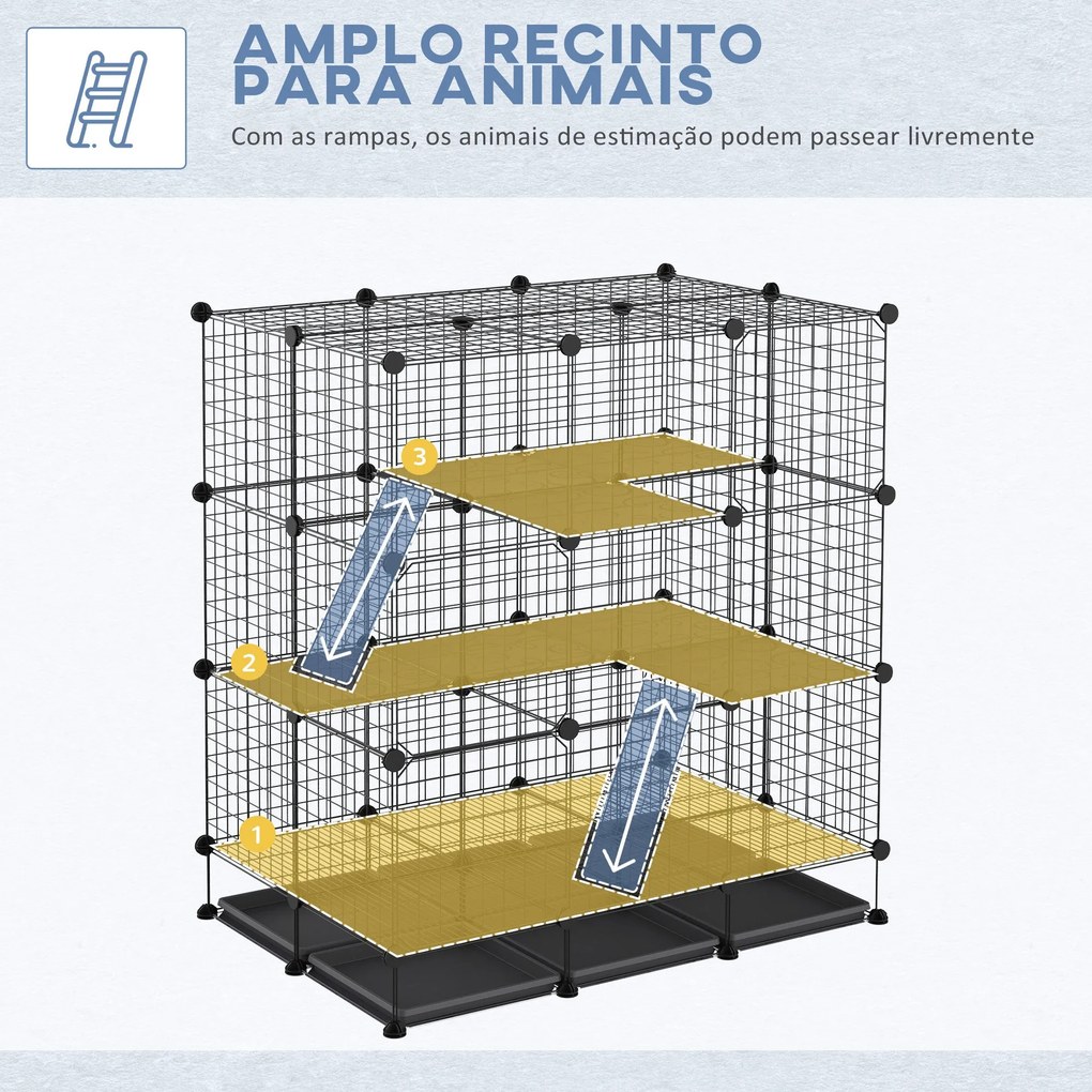 Recinto Metálico para Animais de Estimação DIY Recinto para Pequenos A