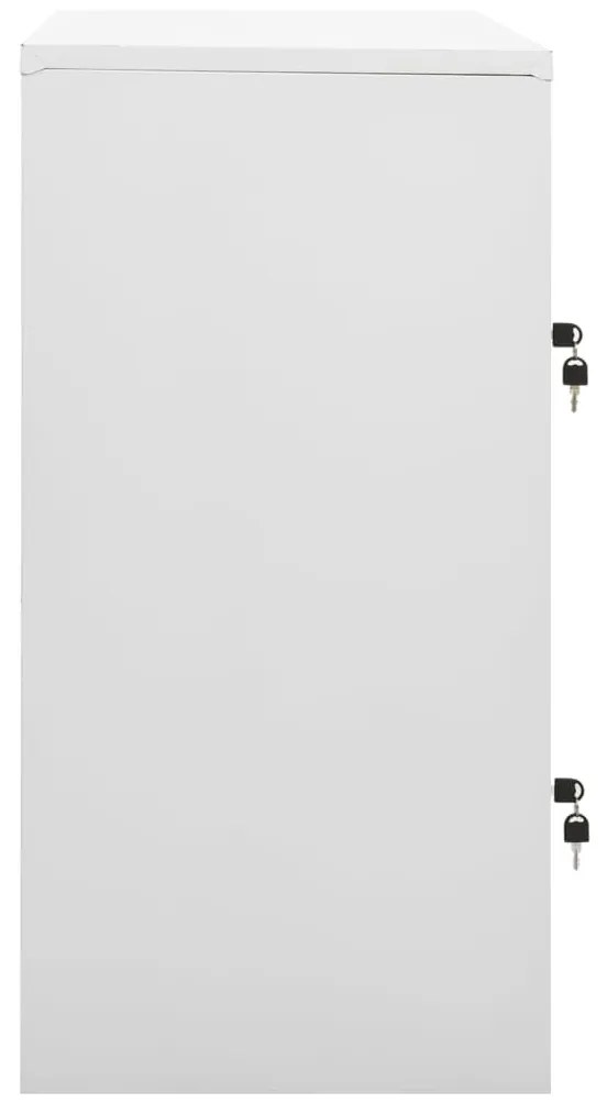 Cacifos 2 pcs 90x45x92,5 cm aço cinzento-claro e vermelho