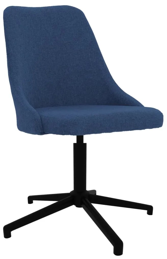 vidaXL Cadeira de escritório giratória tecido azul